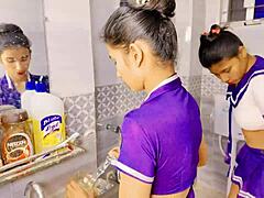 Uttaran20 brings hot two girls into a surprising blowjob and cumshot session