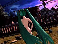 Hatsune Miku nude mod reveals big tits and ass in solitary envy project