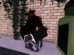 rice bunny sneaks into a dark alley to take on a massive black cock, riding it hard until she screams