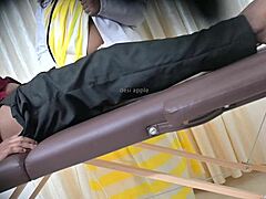 Doctor, slide your hand over my cock like that - lucky patient getting this intense handjob in hospital.