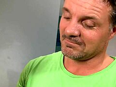 Sensual Jane with big tits takes a deep blowjob before bent over doggystyle and cumshot