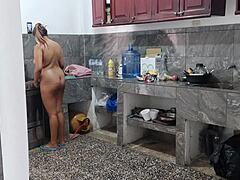 Stepdaughter Gets Naked For Stepfather At Home In Lingerie