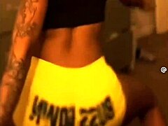 The ebony woman wore tight leggings that highlighted her big ass. It felt softer than a water bed.