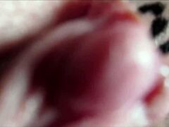 Huge Clit Pulsing In Closeup As Amateur Reaches Intense Homemade Orgasm.