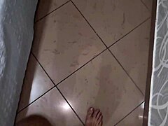 Pretty Italian amateur flashes her big ass in white panties for dirty talk and spanking in bedroom solo