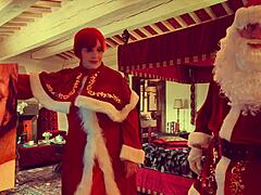 Granny Carmens Christmas In July Naughty Shawty Double Vibrator Fun