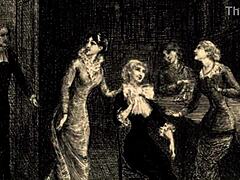 Back in the day, artists captured vintage erotic scenes with hairy beaver details in retro style