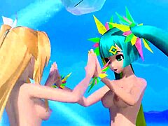 oh gosh, i mean, hatsune miku and rin in project diva nude mod, all fully nude like