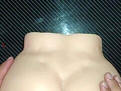 Playing with Candy in doggy position