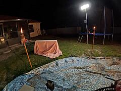 hey, check out this wild outdoor sex with juicy bbw friend using toys 😈