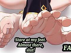 Do you think you can last this 4-minute hentai joi challenge with feet and armpit worship in femdom style, beta safe for premature guys?