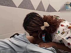 Head Nurse With Curly Hair Gets Fucked Hard By Patient In Hospital With Big Black Cock And Deepthroat Action