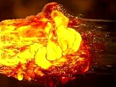 she receives a huge anal creampie in her deep gaping hole