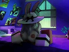 Roblox Bunnygirl Roommate Craves Huge Cock Blowjob and Creampie in 3D Dorm Fun!
