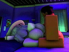 Roblox Bunnygirl Roommate Craves Huge Cock Blowjob and Creampie in 3D Dorm Fun!