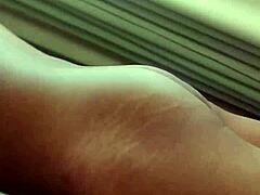 Hot guy masturbates big dick in public outdoor session by the window with tattoo and moaning