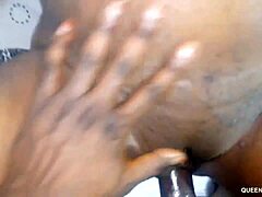 sliding off her panties to pound my pregnant neighbor's wet shaved pussy in close-up pov creampie