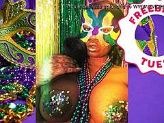 I flash my big natural tits as ebony pornstar jessica grabbit at mardi gras