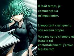 Hentai jerk-off instructions inspired by One Punch Man delivered in sensual French style
