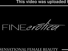 megan and sofia share a sensual tribbing moment in this steamy trailer, rubbing their bodies together closely