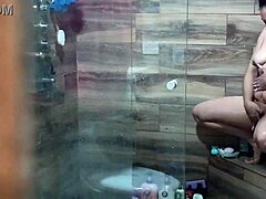 I arrive home and spy on my sister-in-law depilating before her bath, she gets excited and masturbates? What happens next?