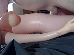 Hey I'm totally pounding my new chubby sex doll Marina with that small cock action