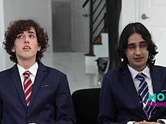 How far will these milfs go to help their step sons lose that virginity, even with taboo group action?