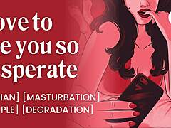 She's taking charge as the dominant girlfriend, whispering jerk off instructions over the phone while using a vibrator for her real orgasm