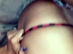 Intense passion with massive black cock pounding tattooed ebony ass