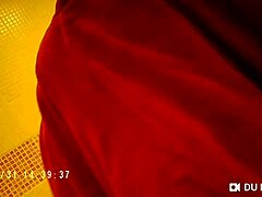 Spy camera captures nude tits in steamy shower scene