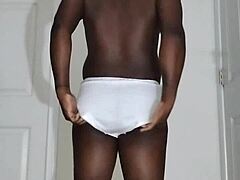 My First Masturbation Session Since August 24th This Year, Spreading in White Underwear 😏