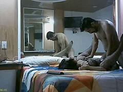 I casually fucked my mexican hermanastra in the bedroom. She whispered you can creampie inside during our romantic cowgirl ride