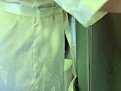 stepmom caught her son in the shower and decided to help him jerk off until he came on her tits