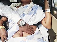 Hey, check out this desi bhabi getting dirty in car sex with husband's brother and telugu talks