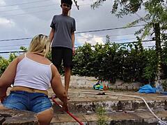 Novinho virgem inocente, I let him fist my ass in exchange for his slingshot 😈 see in private or rd