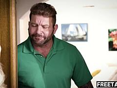 freaky neighbors exploit free use blonde teen eliza eves in hardcore threesome creampie ride - full movie