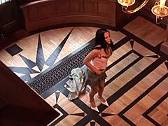 They decided to penetrate her simultaneously in ass and pussy then release cum on her face