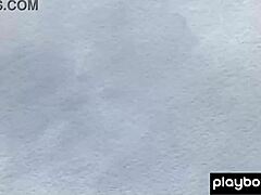 Petite Latina teen feels the warmth posing nude outdoors