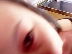 Oh yeah, check out this homemade blowjob with her amazing deep throat skills on that big cock