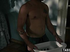 In a surprising turn, bisexual roommates Leana Lovings and Laney Grey invite a guy for a steamy threesome full of passion