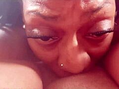 the brazilian squirted all over ebony milf bella cumms in hot lesbian play