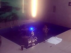 threesome with friends in the motel pool part 2