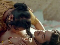 Sexy Indian bride cheats with boyfriend in shaved pussy fucking and licking session