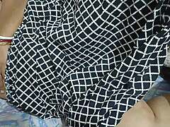 Desi housewife strips naked for hot sex with her big ass bouncing.