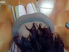 Curious about a Latina milf in pantyhose and high heels offering perfect tits and big ass for a deepthroat blowjob?