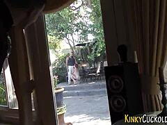 Interracial Cuckold Babe With Big Tits Gets Creampie Cumshot In Femdom Humiliation