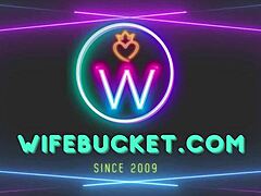 homemade porn by wifebucket shows a plump wife turning late lazy breakfast into hot kitchen sex with her fat big tits husband.