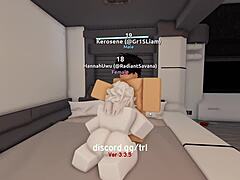Horny man fucks and creampies me hard in Roblox condo game sex.