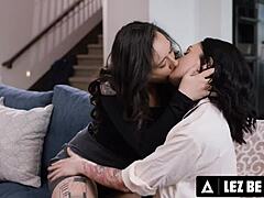 Hey, check out busty Charlotte Sins getting strap-on railed by horny PAWG MILF Sinn Sage