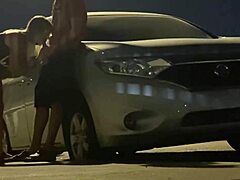 Pregnant woman gets anal sex and cumshot in public outdoor doggystyle while moaning and caught on camera.
